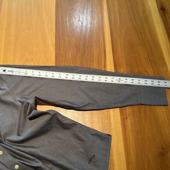 Orvis Women’s Button Up Shirt. 16. Fitted. Long Sleeve. Mock Collar Wrinkle Free - Picture 9 of 11